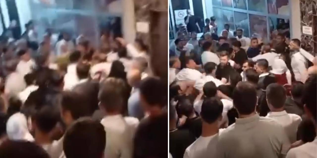 Düğünde davetliler arasında tekmeli yumruklu kavga