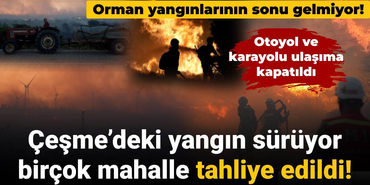 Felaketlerin sonu gelmiyor! Çeşme ve Ödemiş yangına teslim oldu