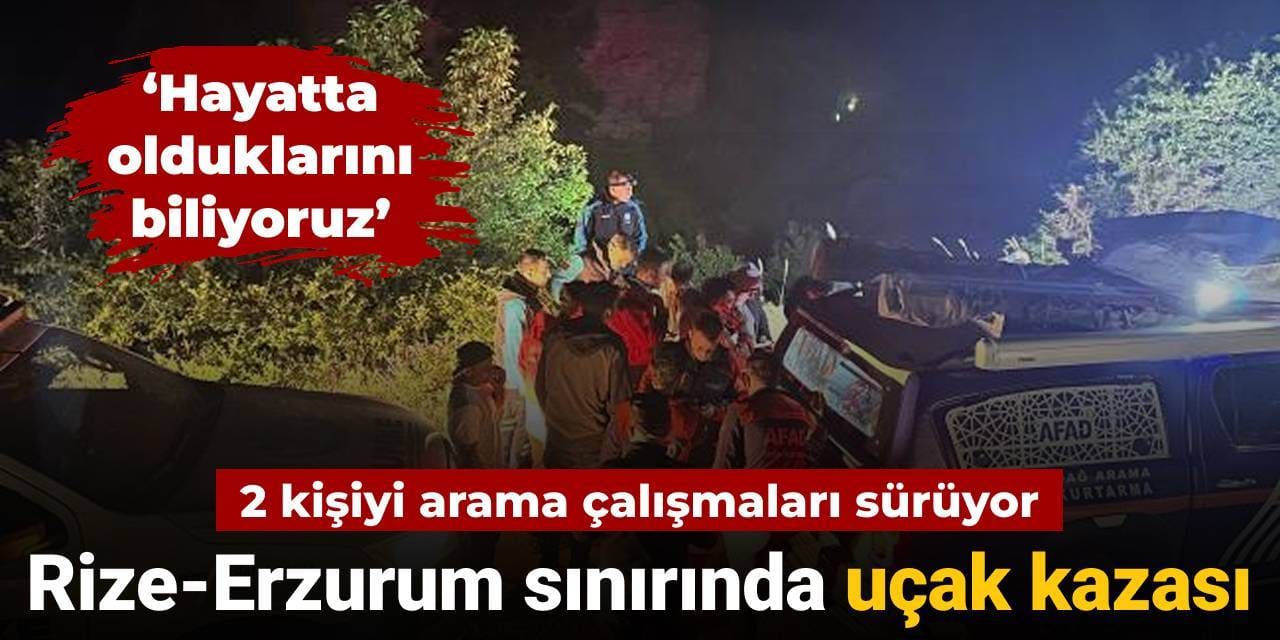 Son dakika... Bayburt-Erzurum sınırında uçak kazası!
