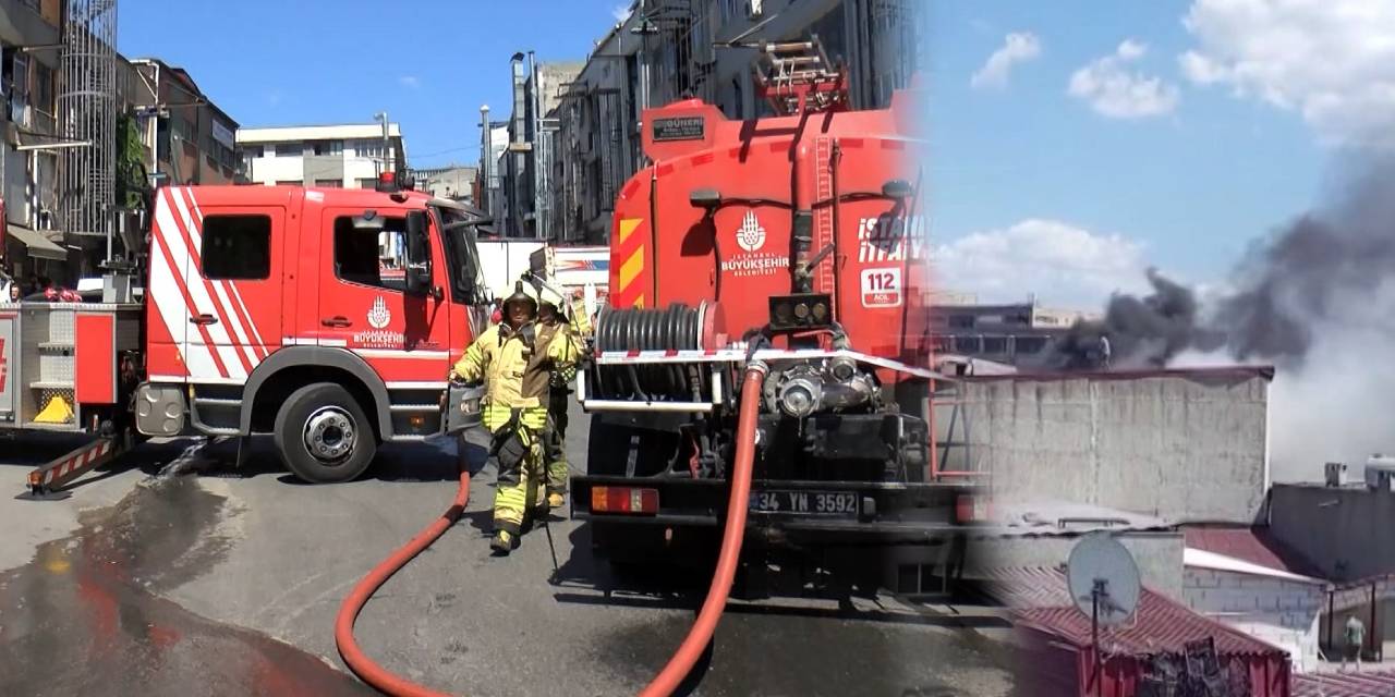 Bayrampaşa’da iş merkezi alevlere teslim oldu!