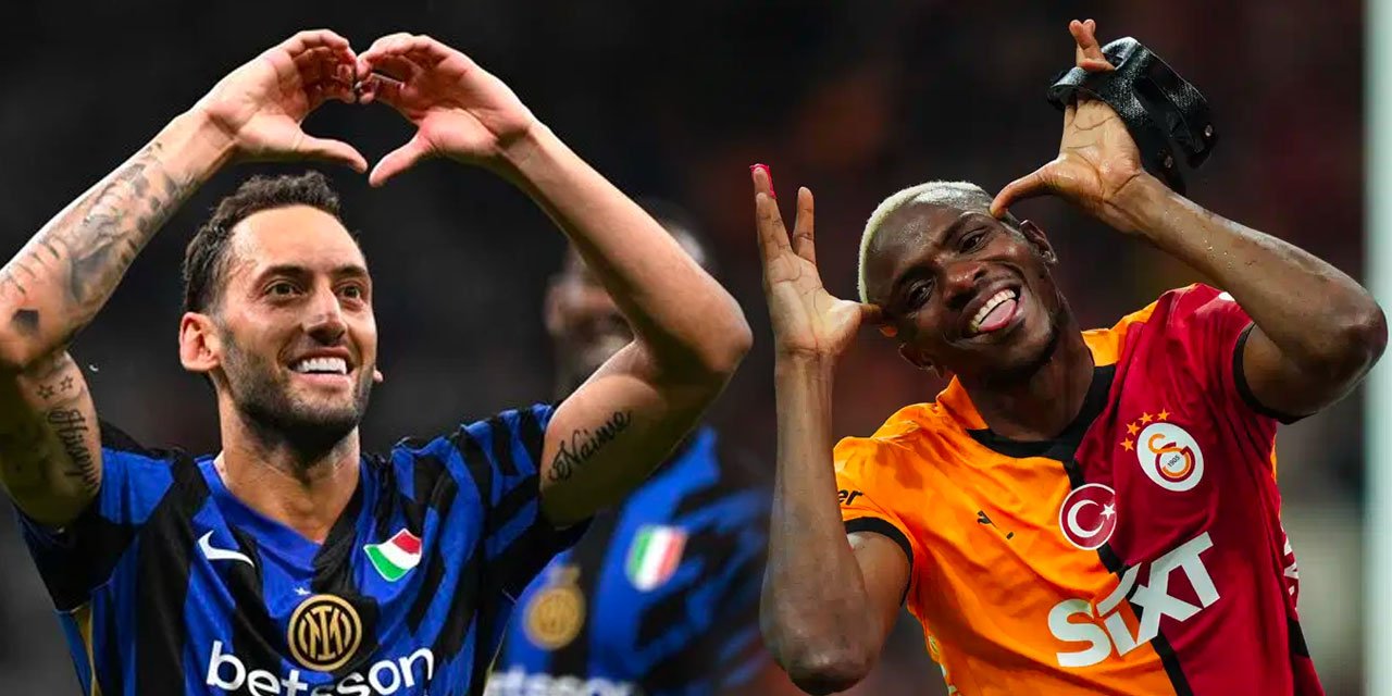 Osimhen Hakan Çalhanoğlu'na engel oldu