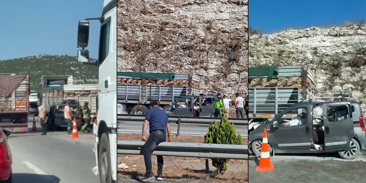 Otoyolda feci kaza! TIR’a arkadan çarpan hafif ticari araçtaki 5 kişi öldü