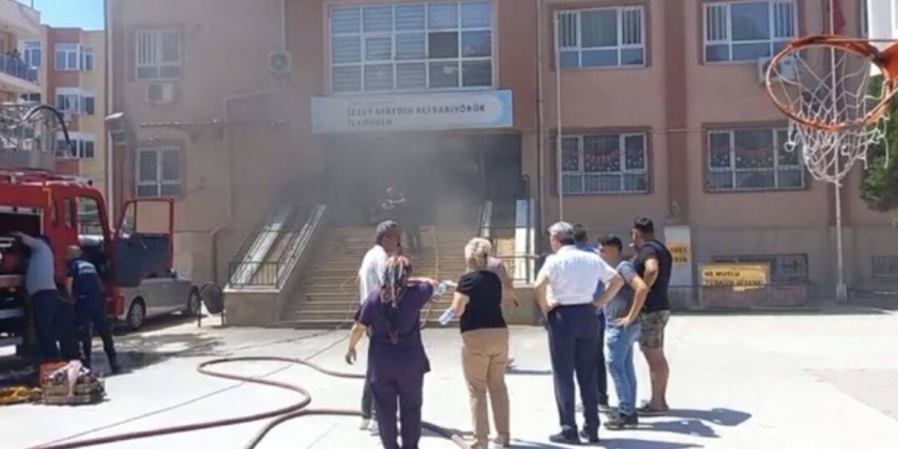 İlkokulda yangın paniği!