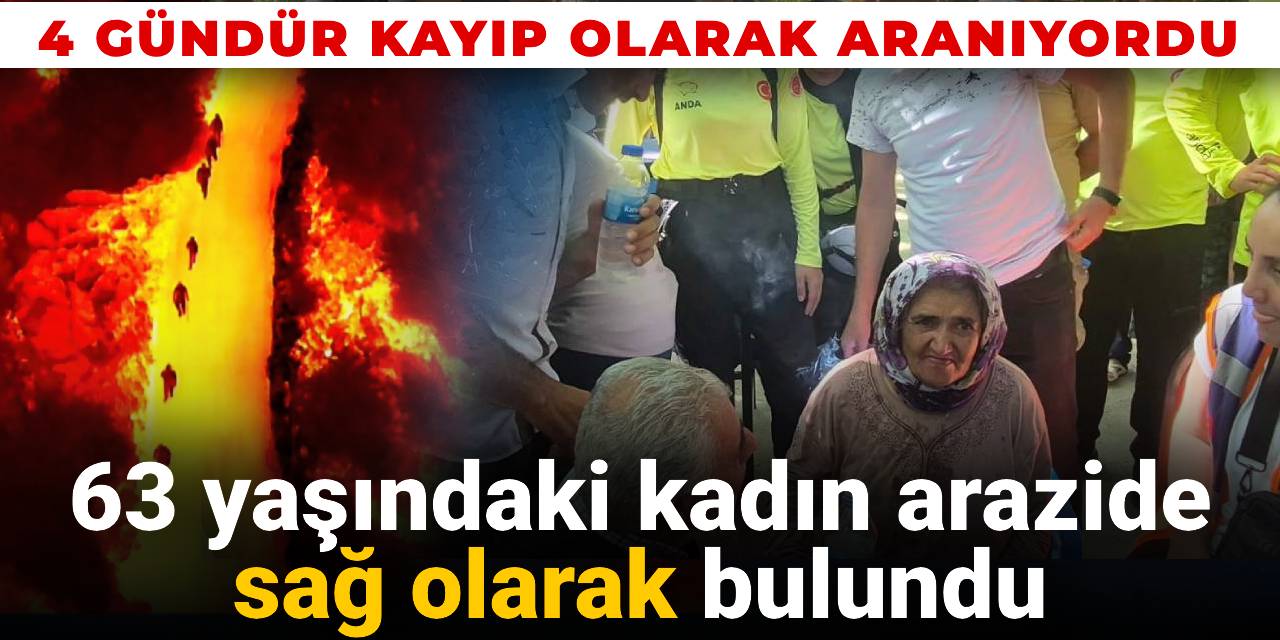 4 gündür kayıp olarak aranıyordu: 63 yaşındaki kadın arazide sağ olarak bulundu