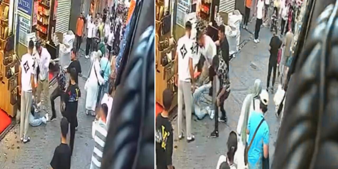 Fatih’te meydan kavgası! Tekme ve sopalar havada uçuştu