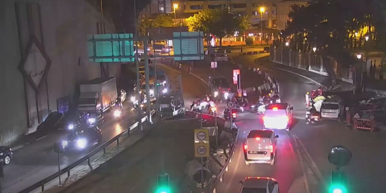 Tünel kapatan motosikletli gruba ceza yağdı