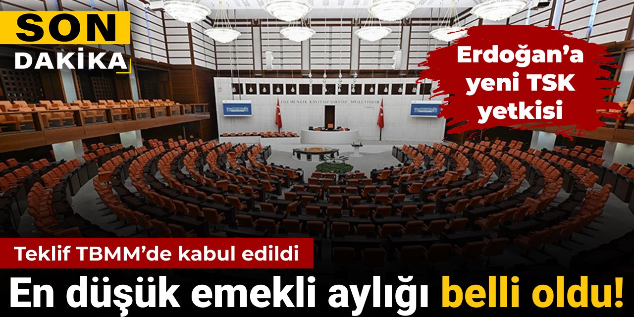 Son dakika | En düşük emekli aylığı düzenlemesi TBMM'de kabul edildi