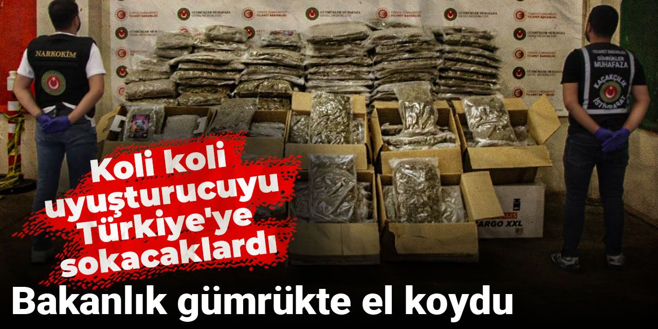 Bakanlık gümrükte el koydu: Koli koli uyuşturucuyu Türkiye'ye sokacaklardı