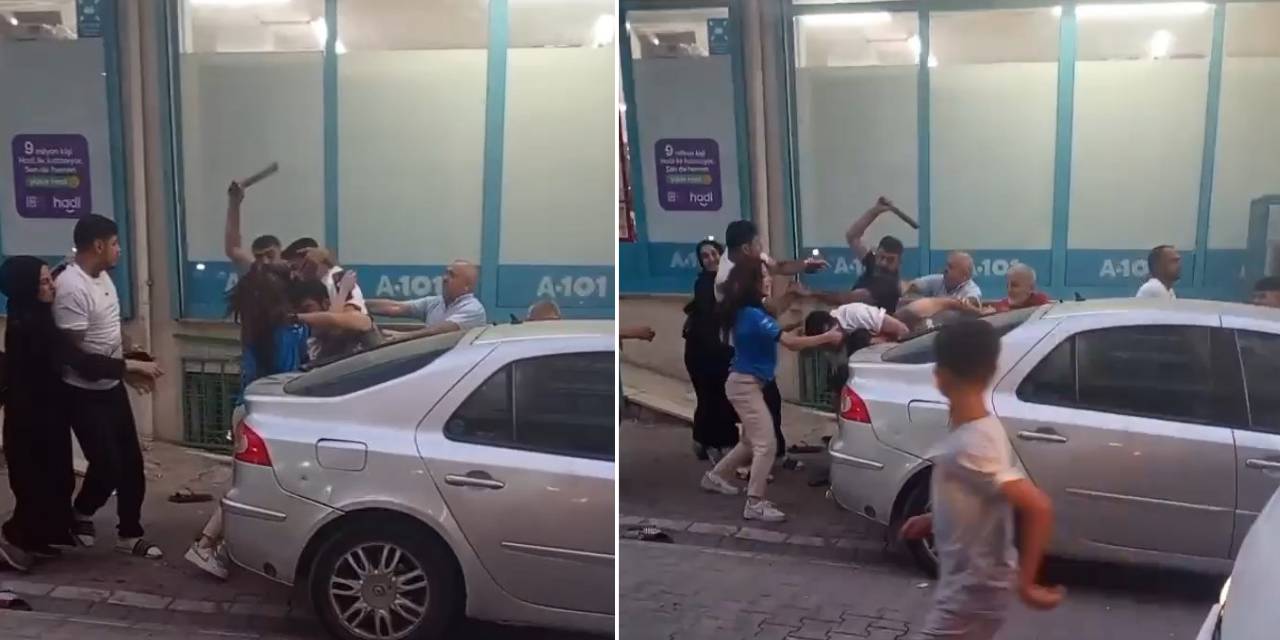 Markette başlayan kavga sokağa taştı! Kasiyer aldığı darbeyle bayıldı