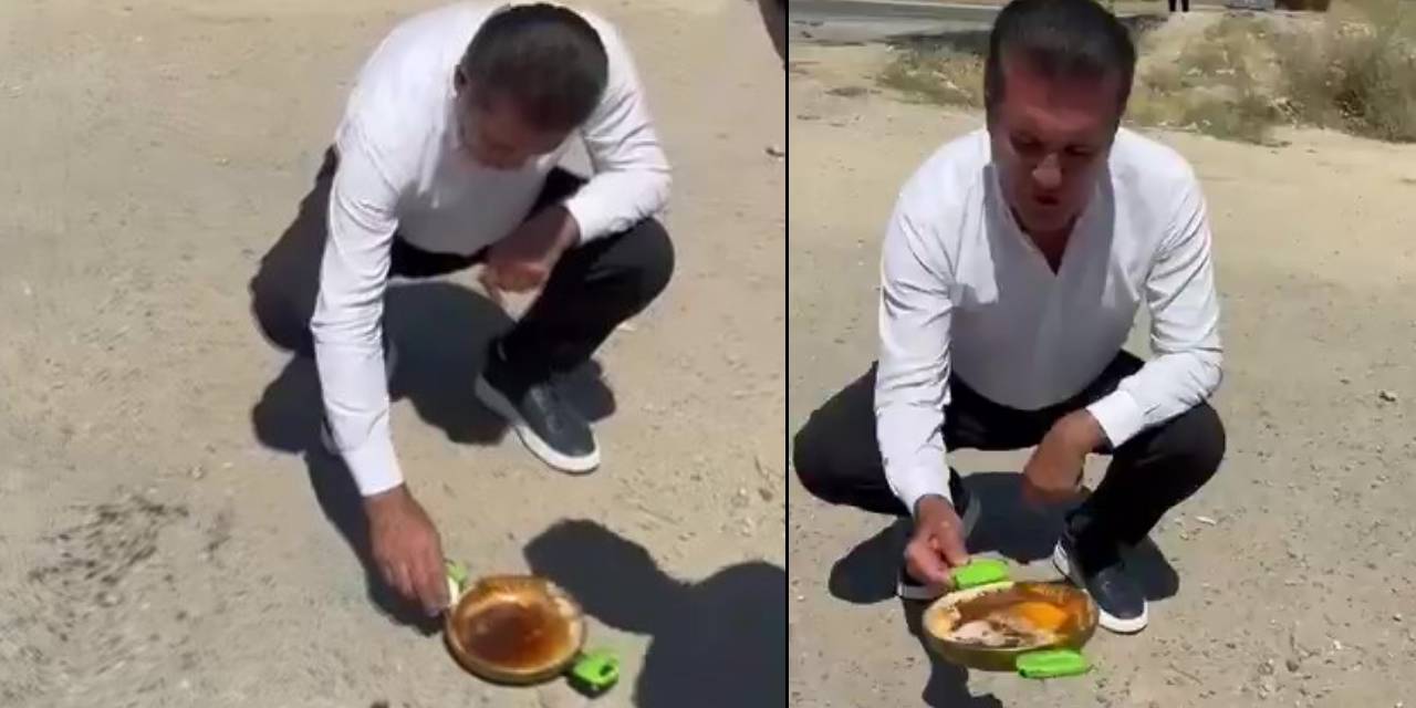 Mustafa Sarıgül Malatya sıcağıyla yumurta pişirdi!