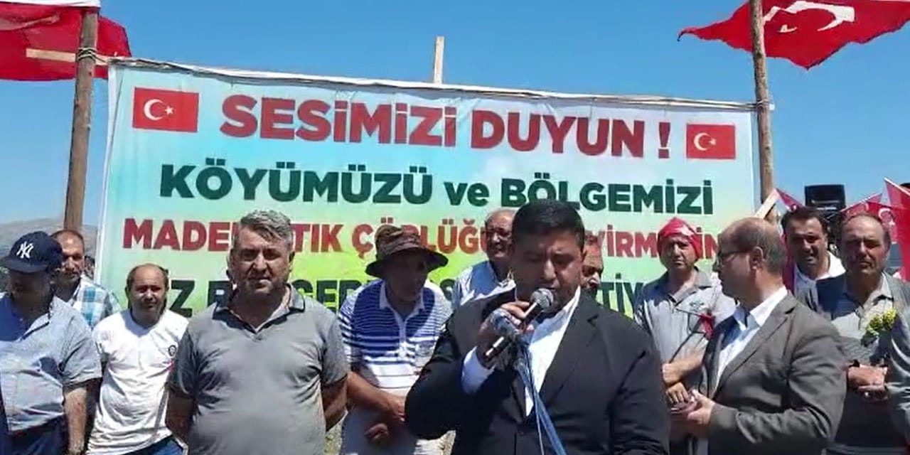 Sivas Çandır köyünde siyanür havuzu tepkisi