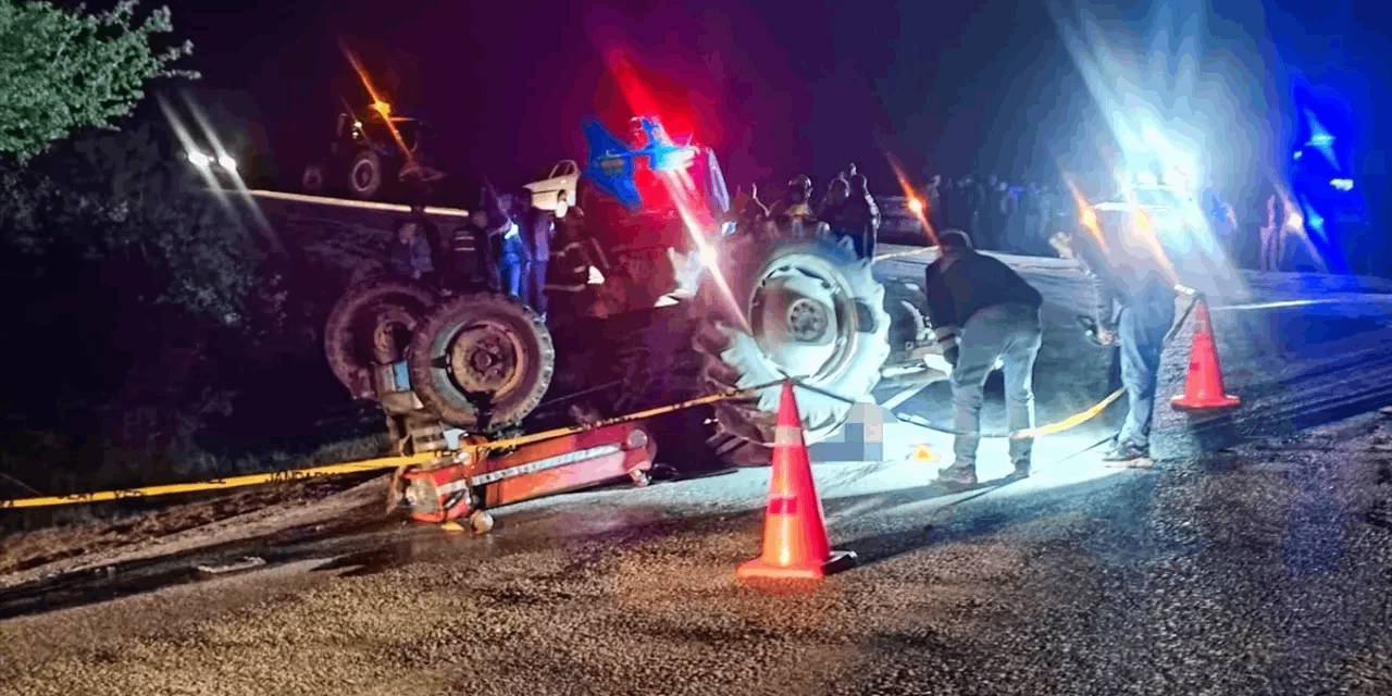 Tekerleği kopan traktör devrildi; sürücü hayatını kaybetti