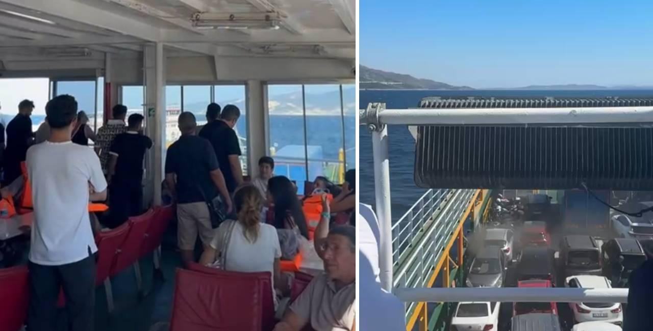 Marmara Adası açıklarında feribotta yangın çıktı