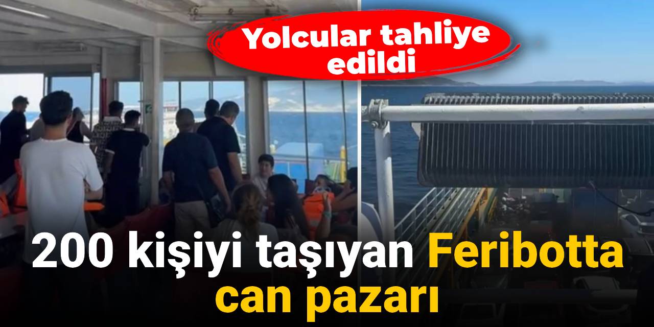 Marmara Adası açıklarında feribotta yangın çıktı