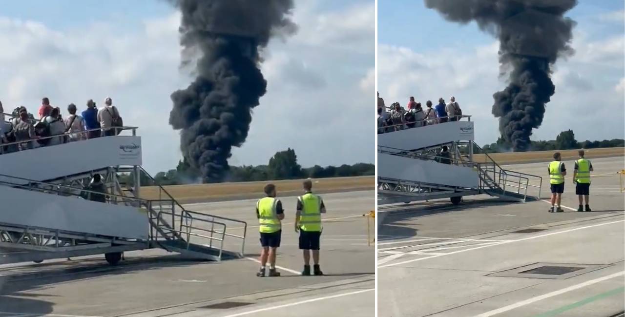 Yolcu uçağı havalandıktan saniyeler sonra düştü!