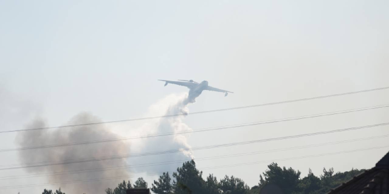Urla'daki orman yangını 20 saat sonra kontrol altında!