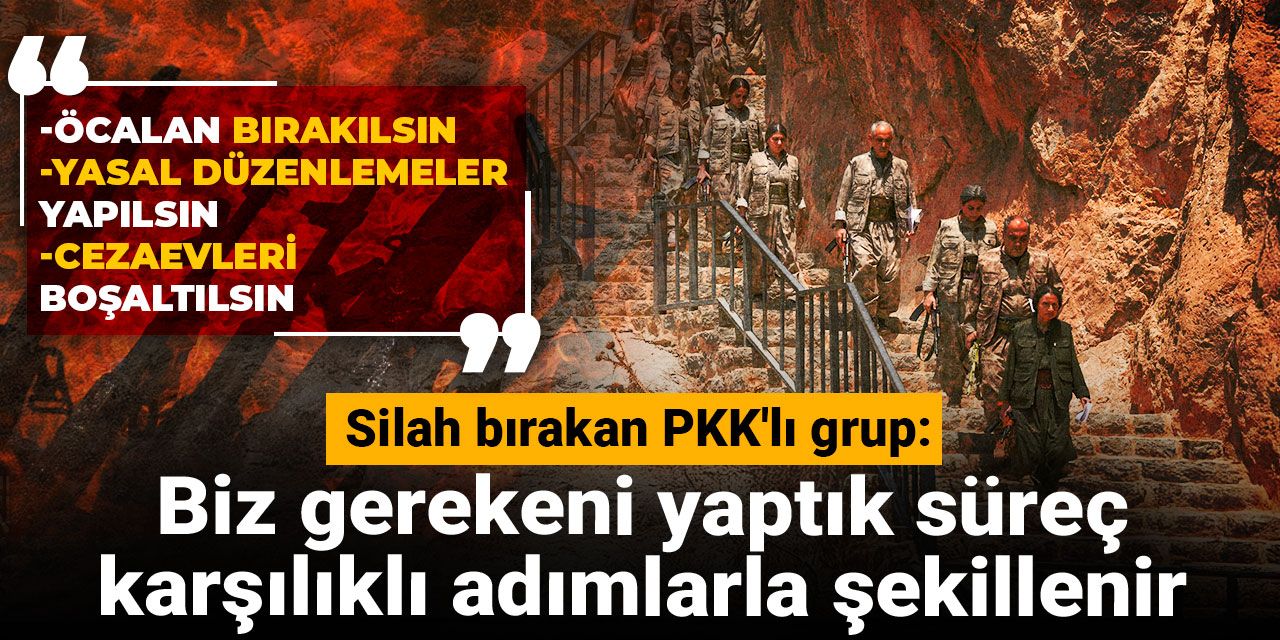 Silah bırakan PKK'lı grup: Biz gerekeni yaptık süreç karşılıklı adımlarla şekillenir