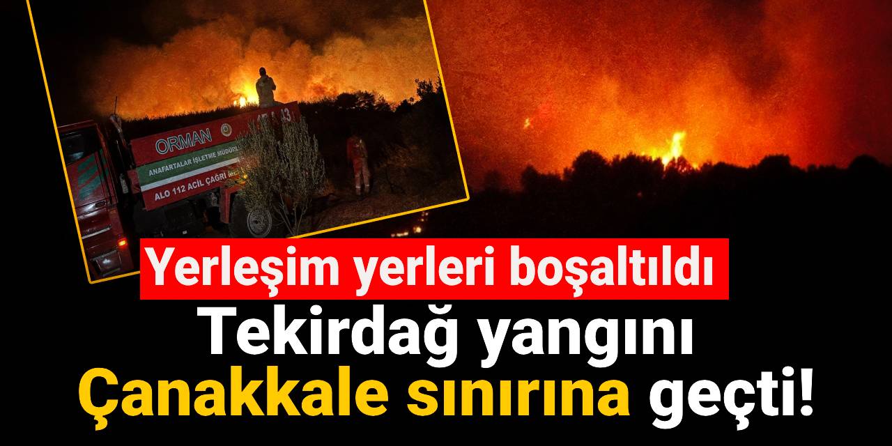 Tekirdağ'da anız yangını ormana sıçradı! Yerleşim yerleri boşaltıldı
