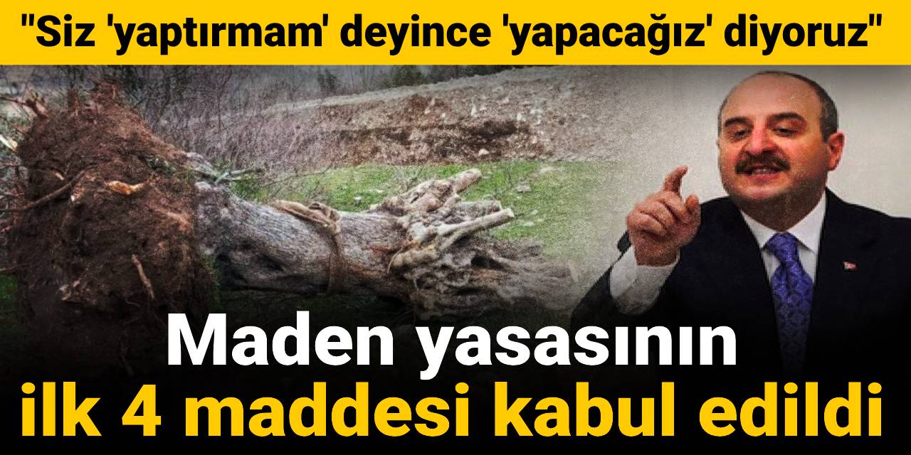 Maden yasasının ilk 4 maddesi kabul edildi: AKP'li Varank "Siz 'yaptırmam' deyince 'yapacağız' diyoruz" demişti