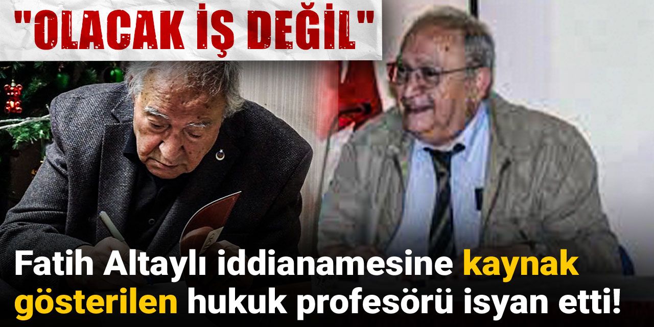 Fatih Altaylı iddianamesine makalesi kaynak gösterilen hukuk profesörü isyan etti! "Olacak iş değil"