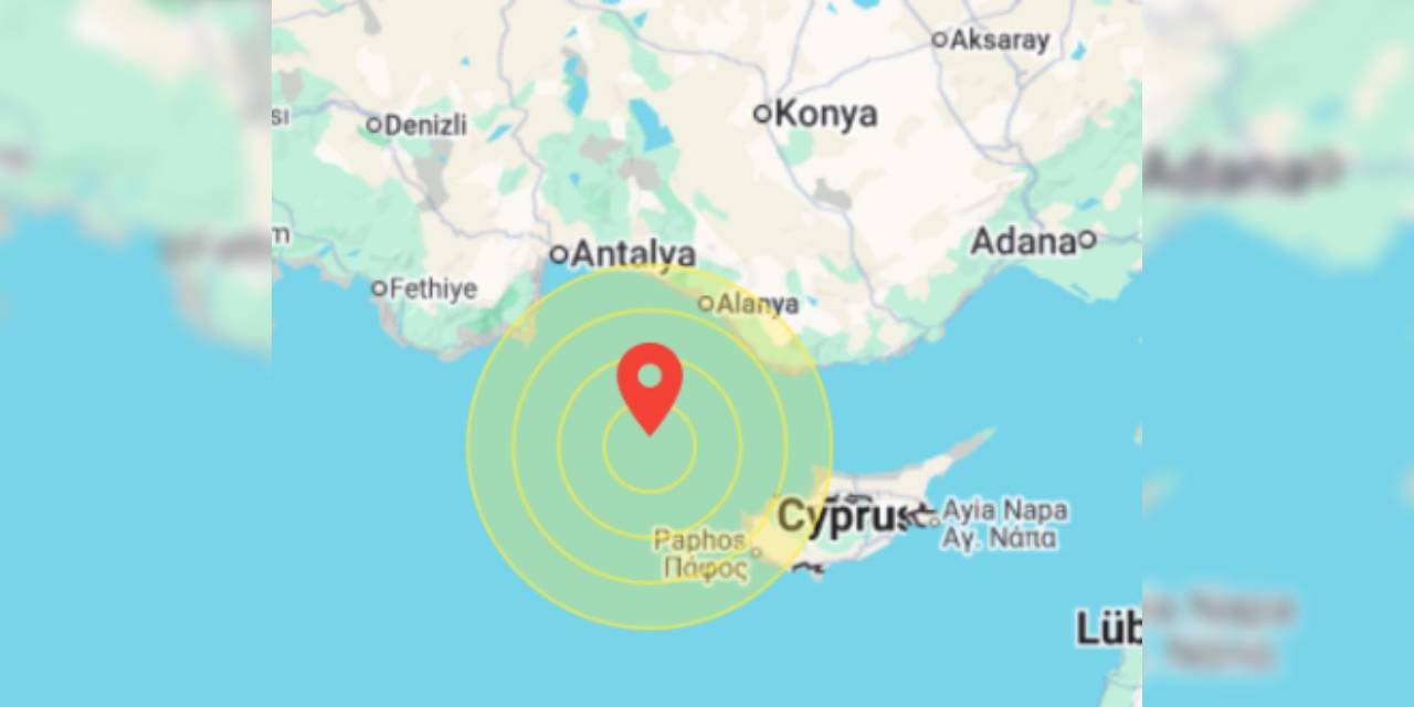 Antalya açıklarında 4.1 büyüklüğünde deprem