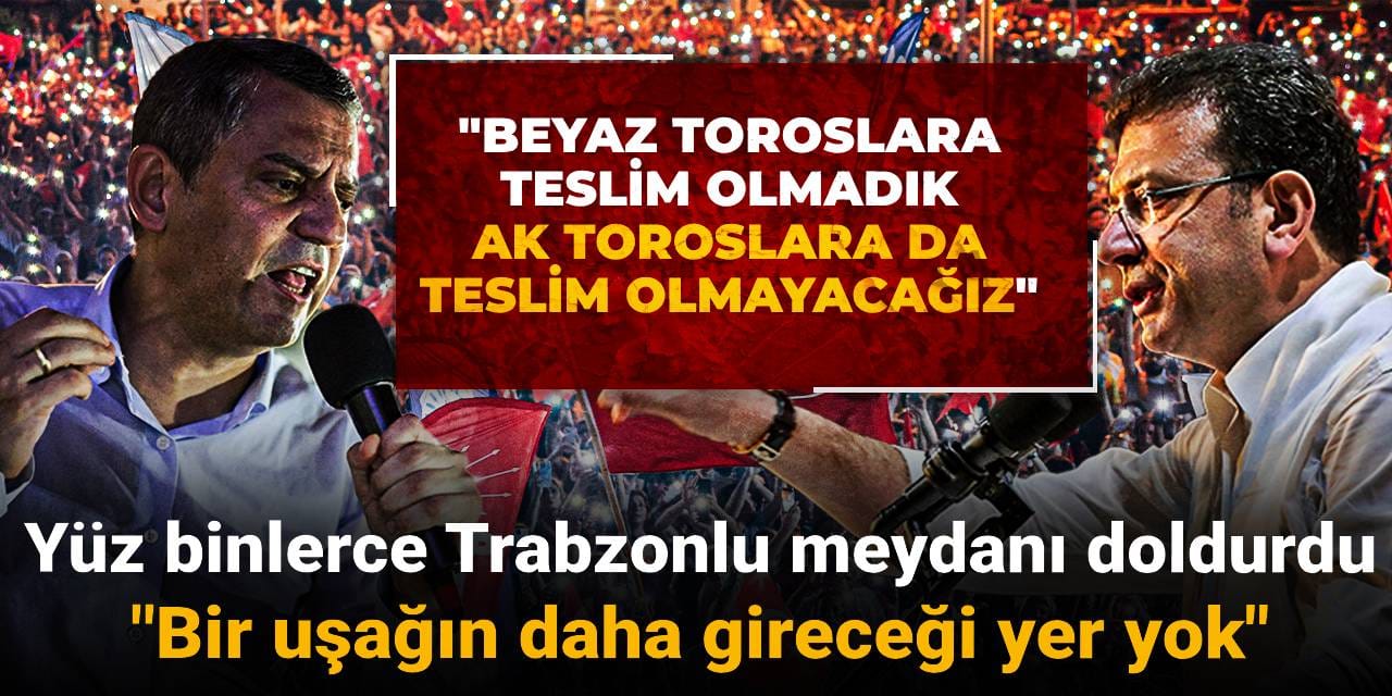 On binlerce Trabzonlu ''Millet iradesine sahip çıkıyor' demek için bir arada!