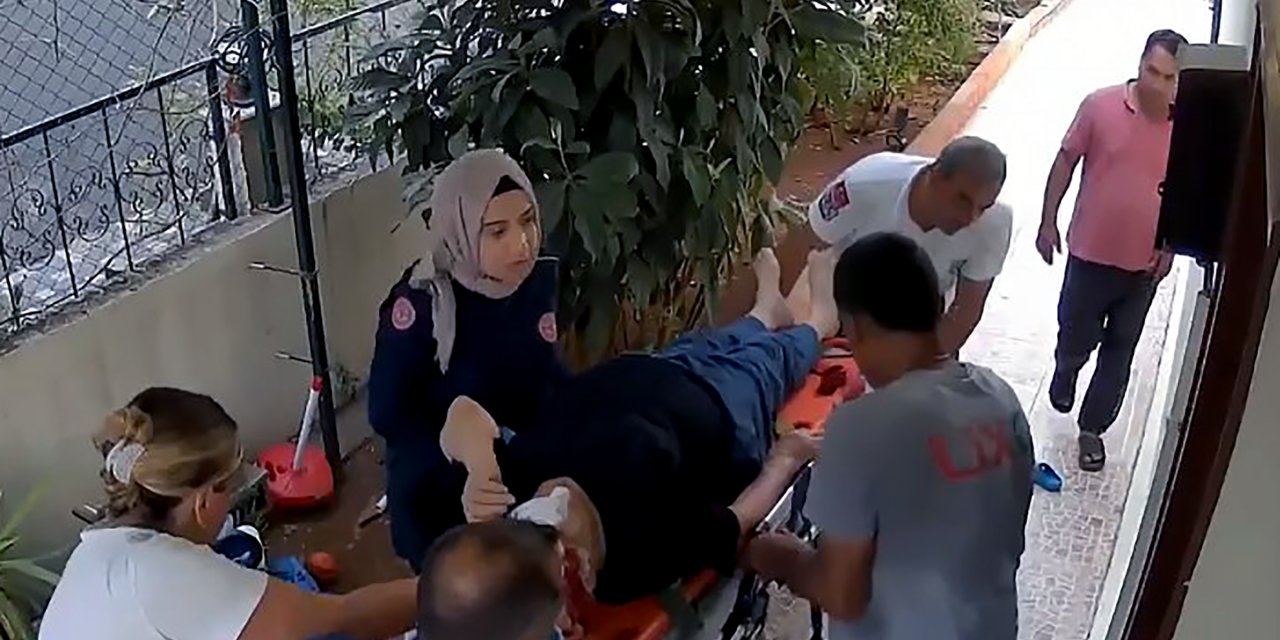 Başını beton zemine çarptı: Kuryenin ihbarıyla hastaneye kaldırıldı