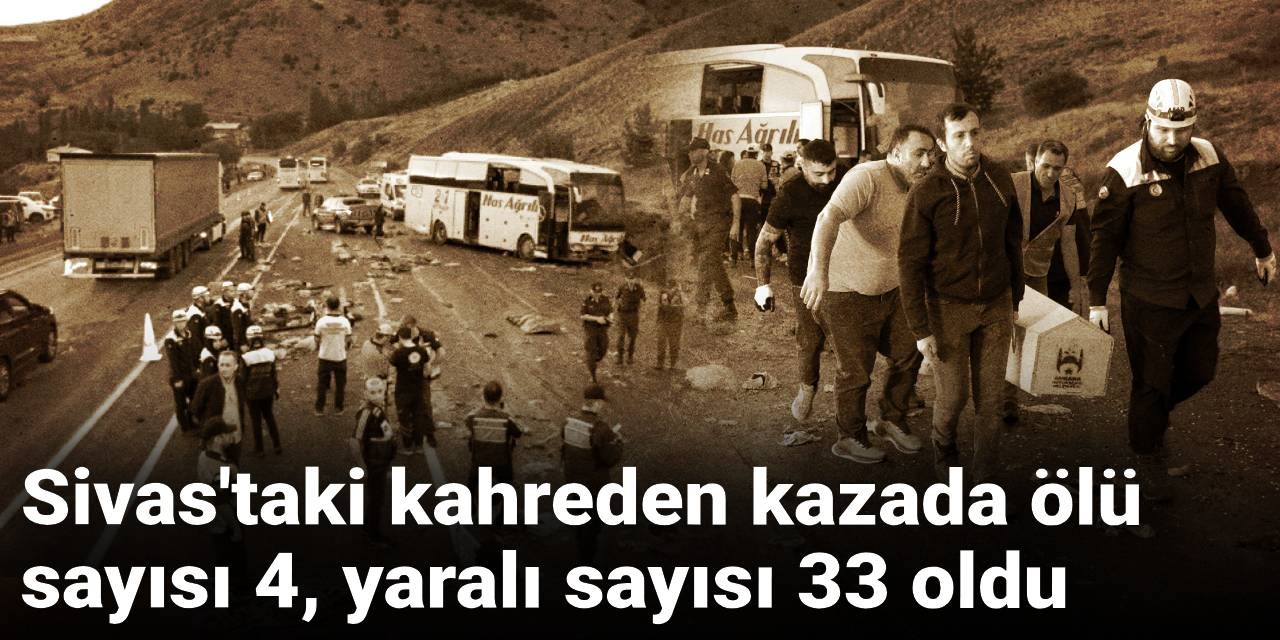 Sivas'ta yolcu otobüsü kaza yaptı! Ölü ve yaralılar var