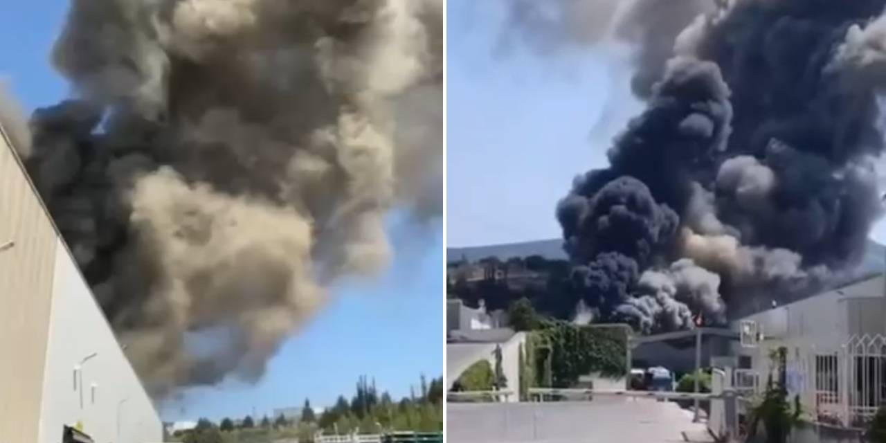 Bursa’da otobüs fabrikasında yangın: Dumanlar gökyüzünü kapladı