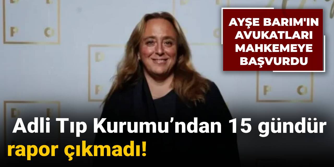 Adli Tıp Kurumu’ndan 15 gündür rapor çıkmadı: Ayşe Barım'ın avukatları mahkeme başvurdu