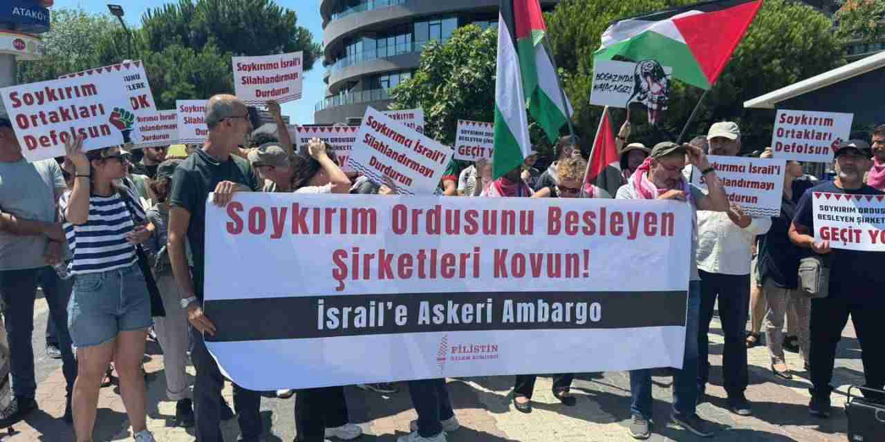 İsrail'i protesto eden 7 kişi gözaltına alındı!