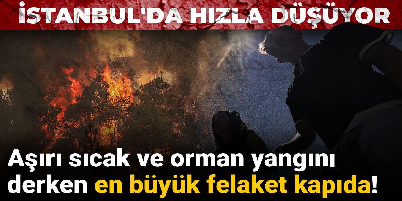 Aşırı sıcak ve orman yangını derken en büyük felaket kapıda! İstanbul'da hızla düşüyor