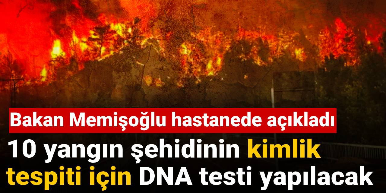 10 yangın şehidinin kimlik tespiti için DNA testi yapılacak