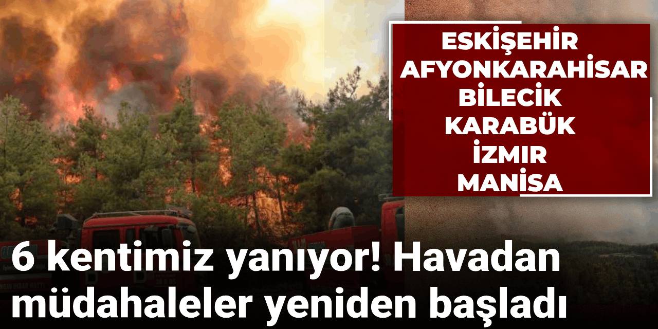 6 kentimiz yanıyor! Havadan müdahaleler yeniden başladı
