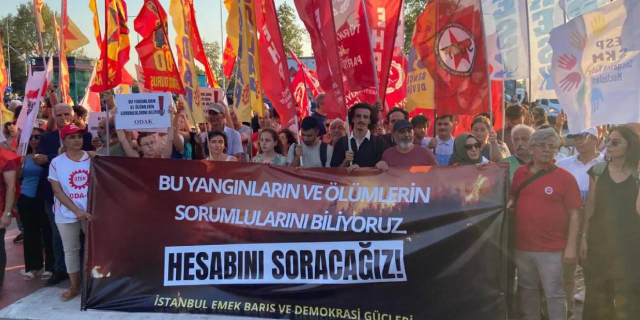 10 orman işçisi için Kadıköy'de eylem: 'Sorumlu AKP iktidarı'