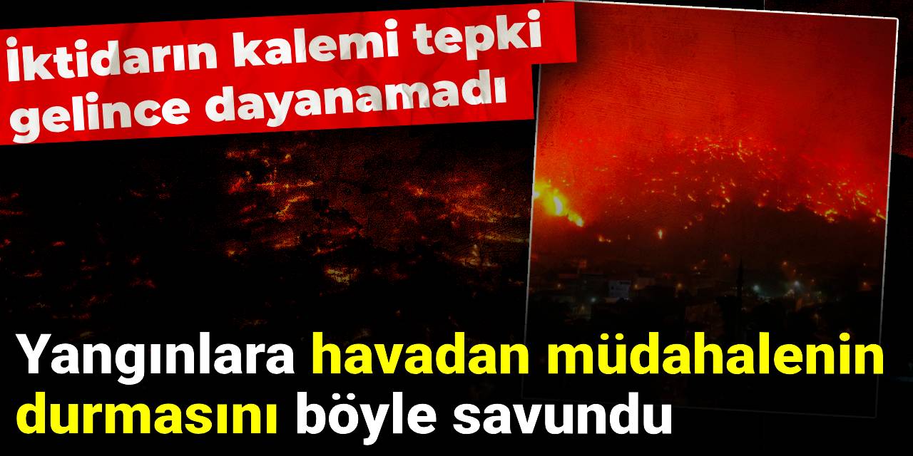 İktidarın kalemi tepki gelince dayanamadı: Yangınlara havadan müdahalenin durmasını böyle savundu