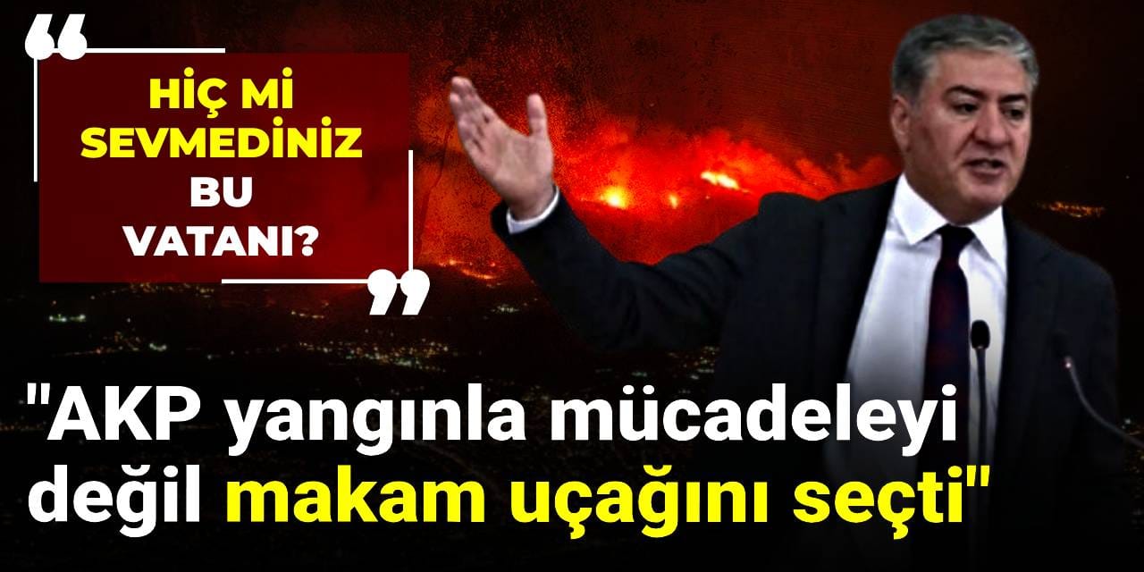 "AKP yangınla mücadeleyi değil makam uçağını seçti" "Hiç mi sevmediniz bu vatanı?"