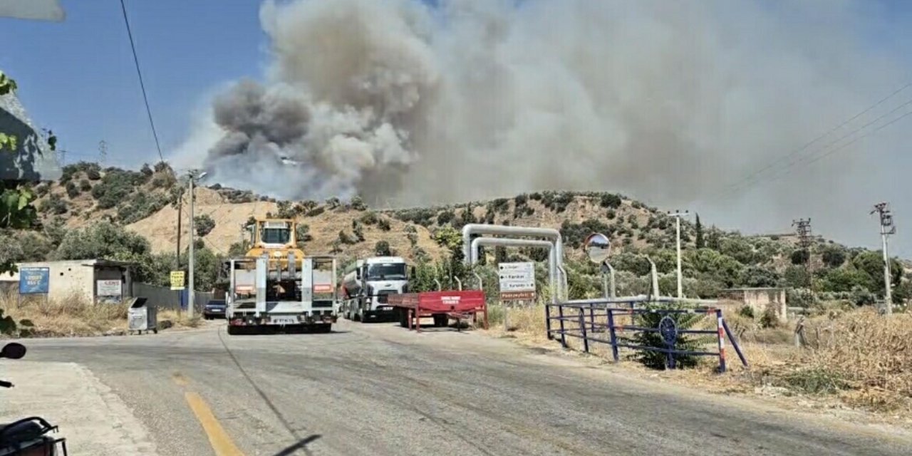 Tarım arazisinde korkutan yangın: Müdahale ediliyor