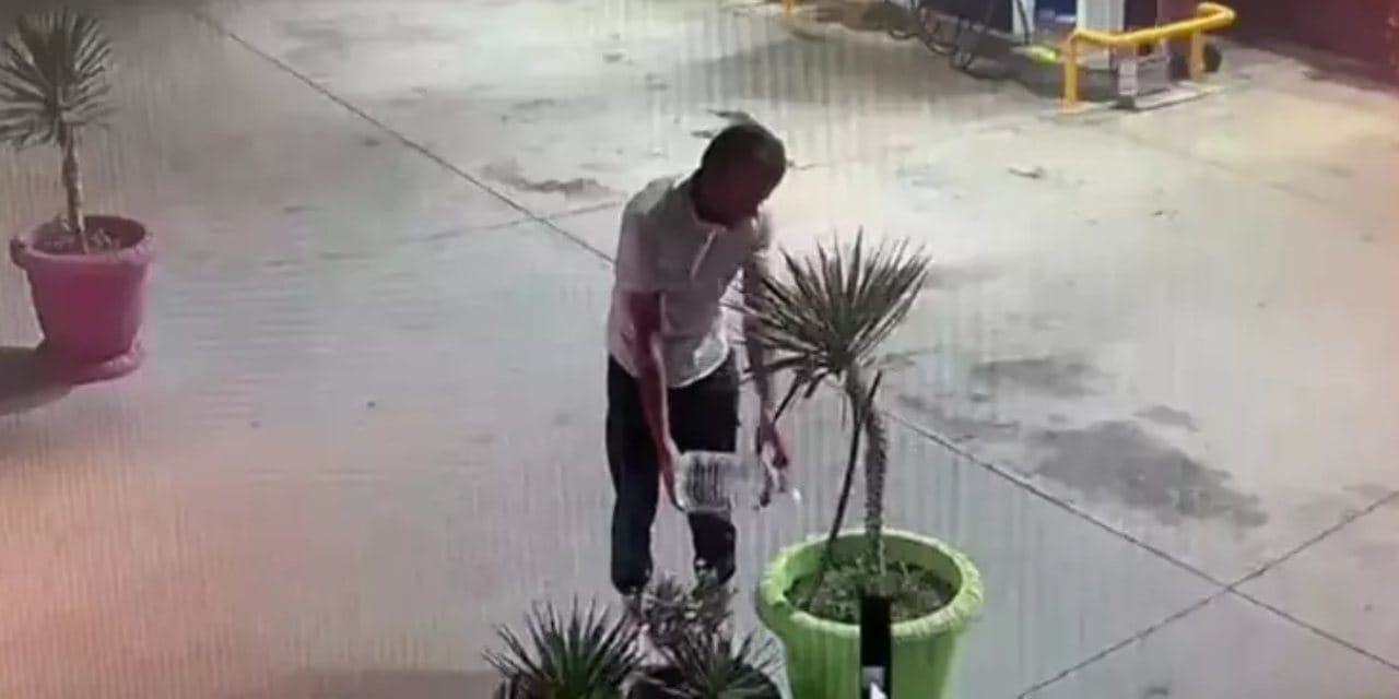 Bursa kundakçısının benzin aldığı görüntüler! Bidonları tek tek böyle boşaltmış