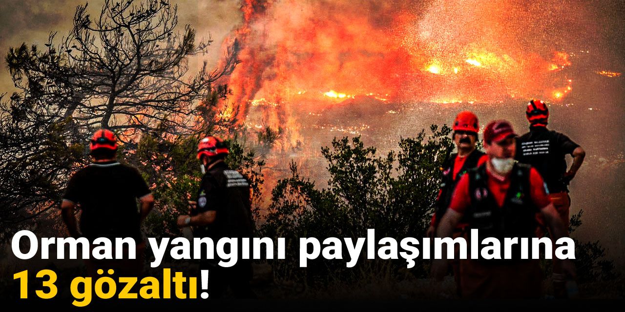 Orman yangını paylaşımlarına 13 gözaltı!