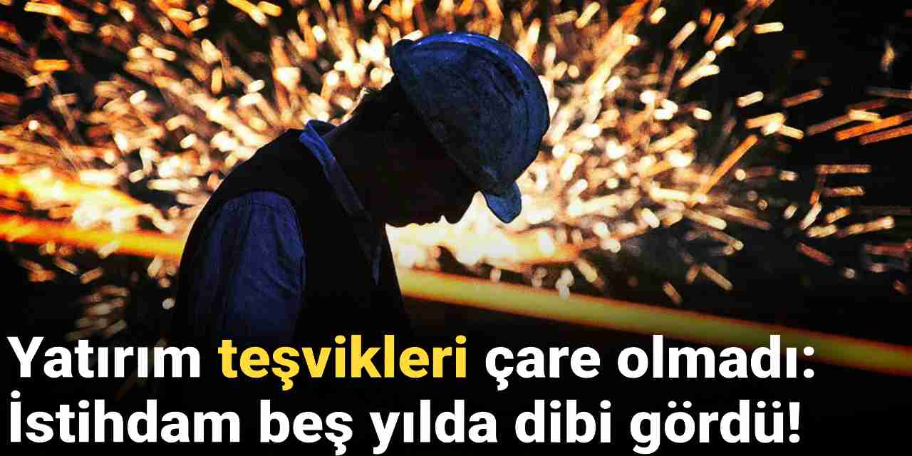 Yatırım teşvikleri çare olmadı: İstihdam 5 yılda dibi gördü!