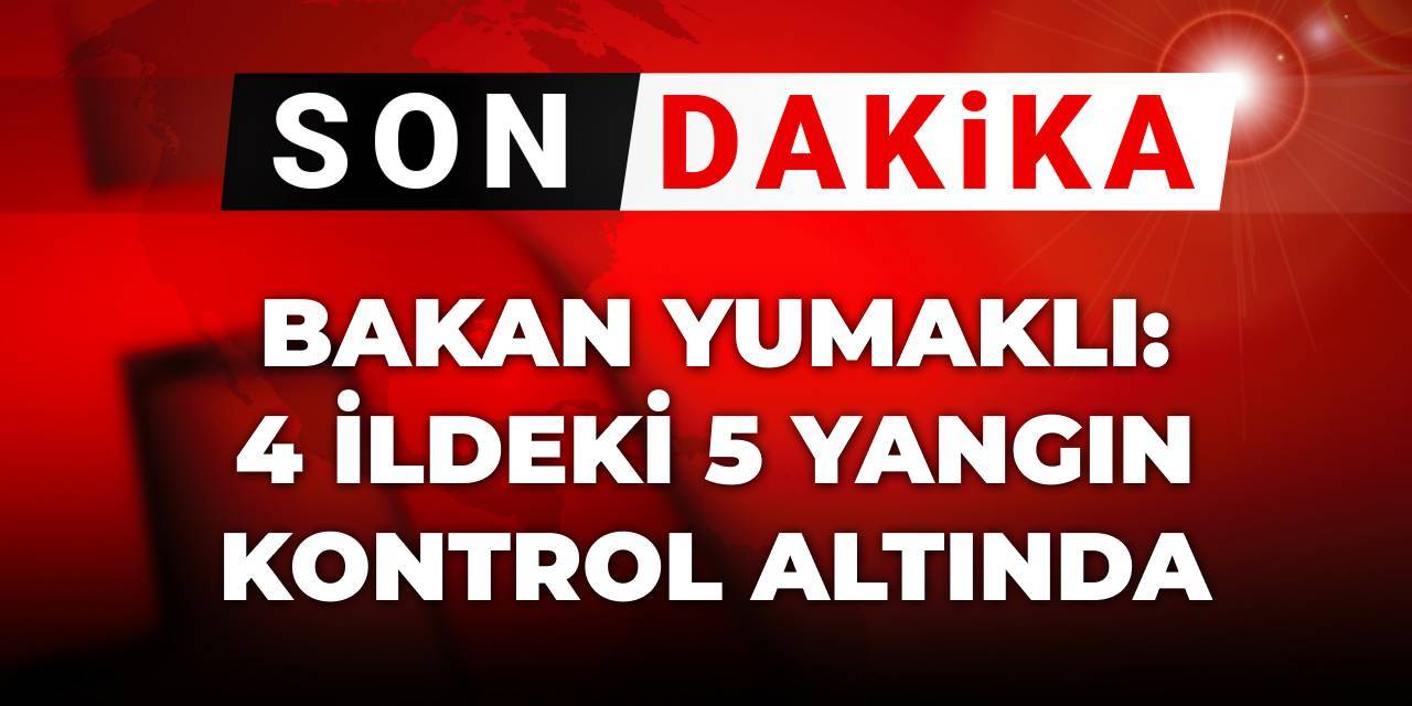 Son Dakika | Bakan Yumaklı: 4 ildeki 5 yangın kontrol altına alındı