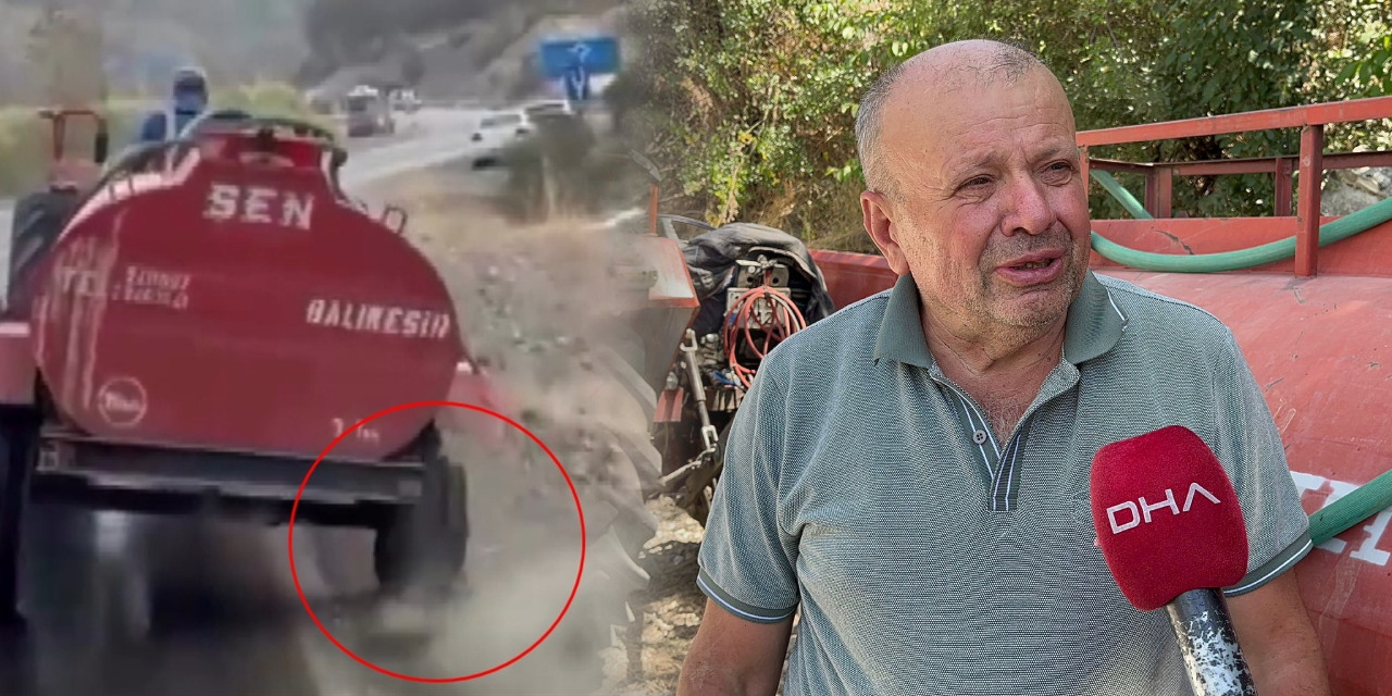 Bursa yangınındaki patlak lastikli kahraman konuştu: Mecbursun yola devam etmeye