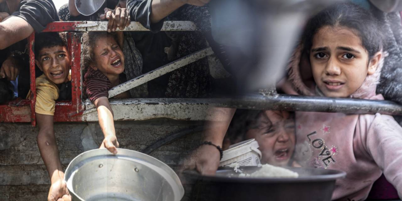Gazze'de son 24 saatte biri çocuk 7 kişi açlıktan öldü!