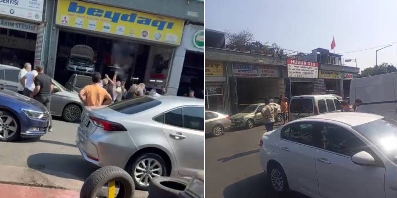 Sanayide fiyat anlaşmazlığı silahlı kavgaya döndü: O anlar kamerada!