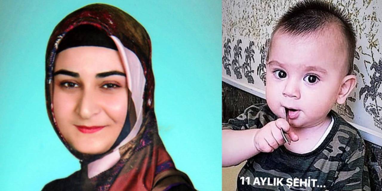 Şehit Bedirhan bebek ve annesi mezarı başında anıldı