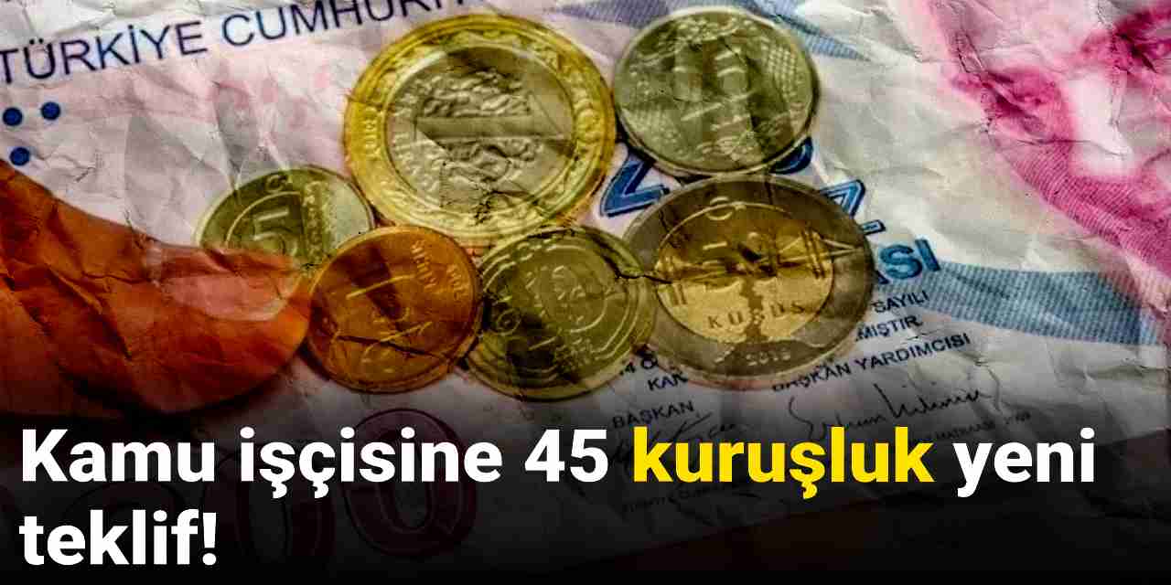 Kamu işçisine 45 kuruşluk yeni teklif!