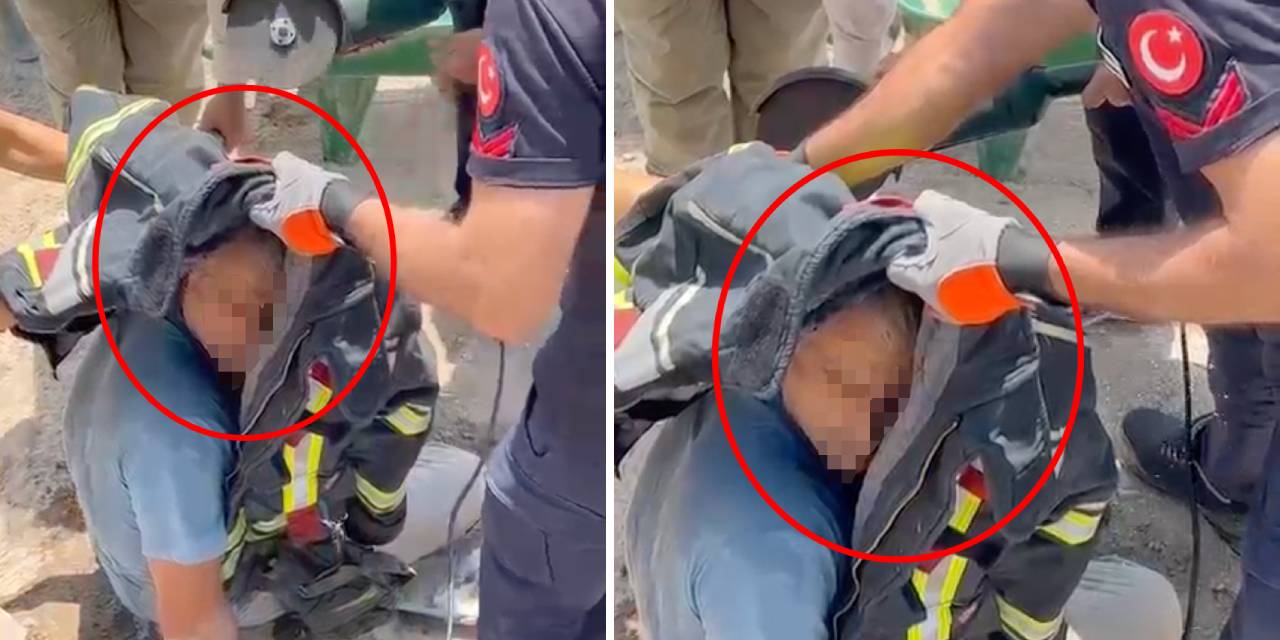 Kazı alanında korkunç kaza: İşçinin başına demir saplandı