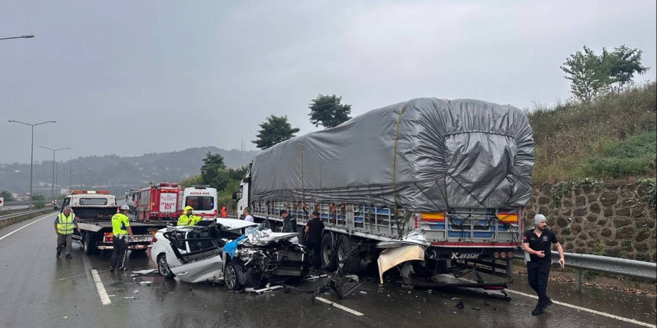 Ordu'da feci kaza: 1 kişi öldü 2 kişi yaralandı