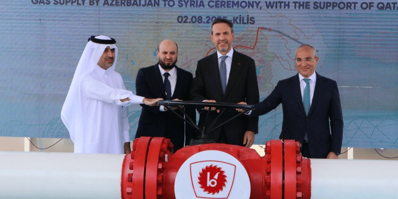 Suriye'ye Kilis üzerinden doğalgaz verildi